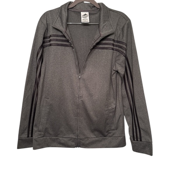 adidas Other - Adidas Charcoal Jacket with Black Stripes